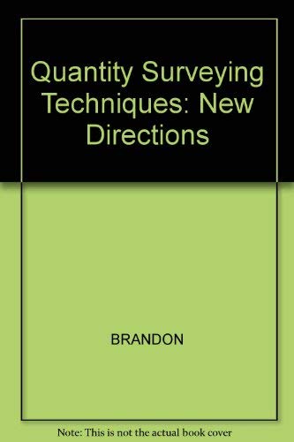 9780632026821: Quantity Surveying Techniques: New Directions