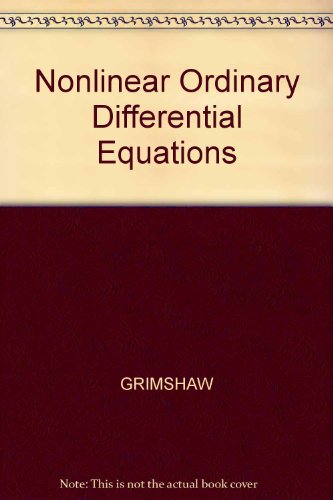 9780632027095: Nonlinear Ordinary Differential Equations