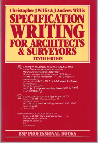 9780632032020: Specification Writing for: Architects and Surveyors