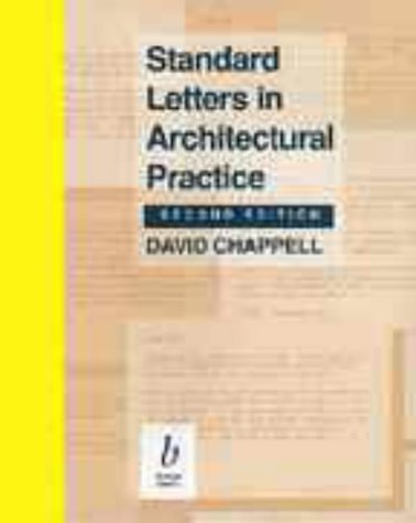 Standard Letters in Architectural Practice (9780632034512) by Chappell, David