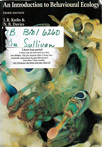 Stock image for An Introduction to Behavioural Ecology for sale by Better World Books Ltd