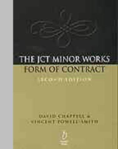 Stock image for JCT Minor Works Form of Contract : A Practical Guide for sale by Better World Books Ltd