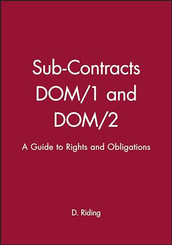 Stock image for Sub-Contracts DOM/1 and DOM/2 for sale by Blackwell's