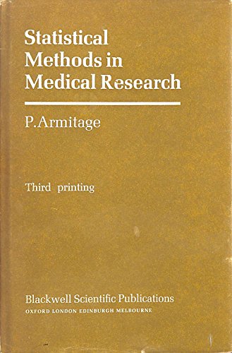 Imagen de archivo de Statistical methods in medical research, a la venta por Front Cover Books