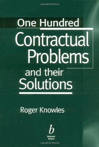 Imagen de archivo de One Hundred Contractual Problems and Their Solutions a la venta por Better World Books: West