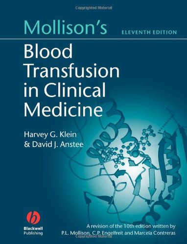 Beispielbild fr Mollison's Blood Transfusion in Clinical Medicine zum Verkauf von BooksRun