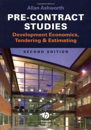 Stock image for Pre "contract Studies: Development Econimics, Tendering and Estimating: Development Economics, Tendering and Estimating for sale by WorldofBooks