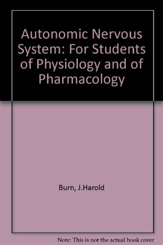 9780632080809: Autonomic Nervous System: For Students of Physiology and of Pharmacology