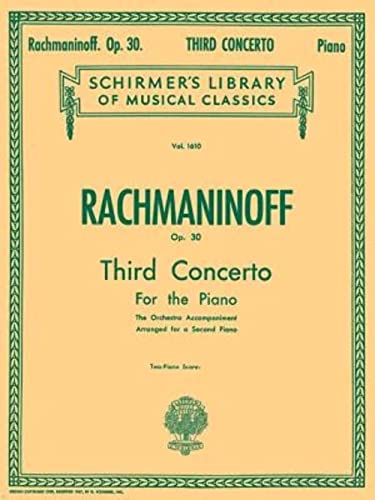 Stock image for Concerto No. 3 in D Minor, Op. 30: NFMC 2020-2024 Selection Schirmer Library of Classics Volume 1610 Piano Duet (Schirmer's Library of Musical Classics) for sale by Book Deals