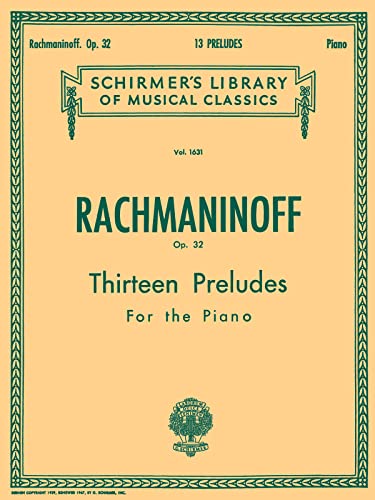 9780634018923: 13 Preludes, Op. 32: Schirmer Library of Classics Volume 1631 Piano Solo