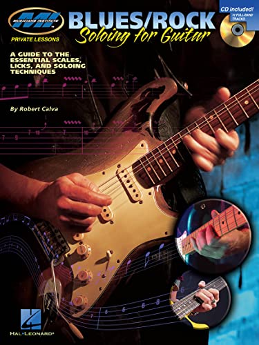 9780634038754: Mi Private Lessons Blues/Rock Soloing For Guitar Gtr Book/Cd