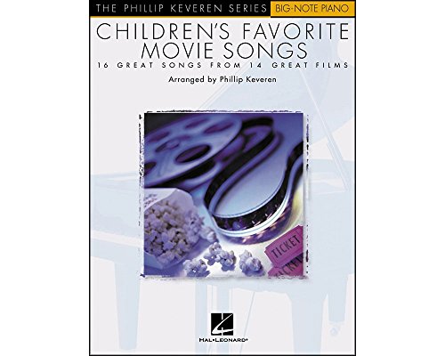 Beispielbild fr Children's Favorite Movie Songs: arr. Phillip Keveren The Phillip Keveren Series Big-Note Piano zum Verkauf von Orion Tech