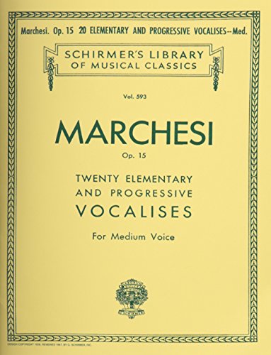 Stock image for 20 Elementary and Progressive Vocalises, Op. 15 for sale by Blackwell's