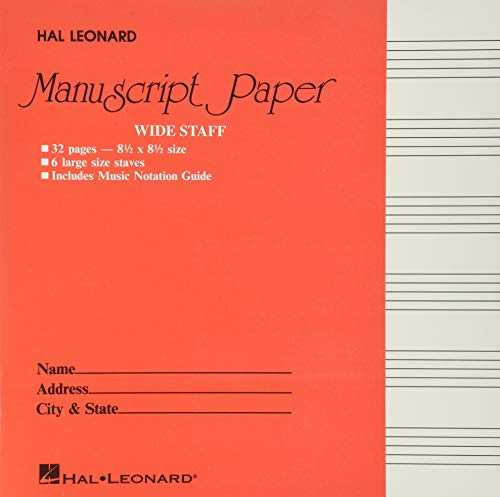 9780634096365: Cahier de musique- 6 grosses portees -32 pages: Red Cover