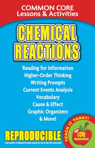 Beispielbild fr Chemical Reactions - Common Core Lessons and Activities zum Verkauf von Revaluation Books