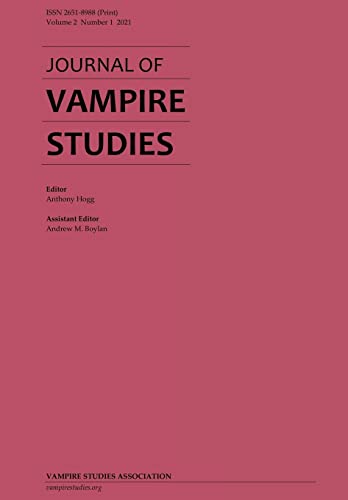 Stock image for Journal of Vampire Studies: Vol. 2, No. 1 (2021) for sale by GF Books, Inc.