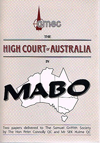 Imagen de archivo de The High Court of Australia in Mabo a la venta por Syber's Books