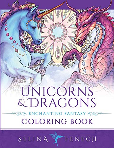 Imagen de archivo de Unicorns and Dragons - Enchanting Fantasy Coloring Book (Fantasy Coloring by Selina) a la venta por HPB-Ruby