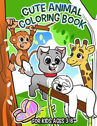 Stock image for Cute Animal Coloring Book: For Kids Ages 3-8 (Coloring Books for Kids) for sale by Book Deals