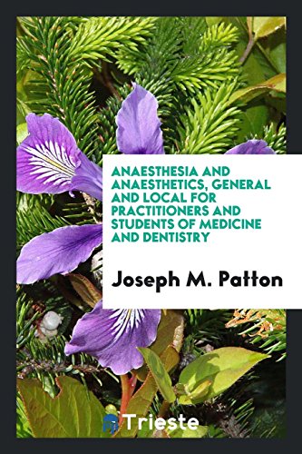 9780649051960: Anaesthesia and Anaesthetics, General and Local