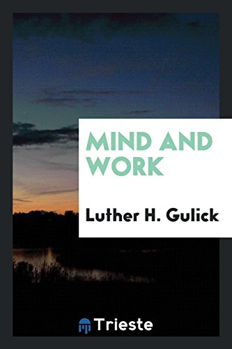 Stock image for Mind and work for sale by Better World Books