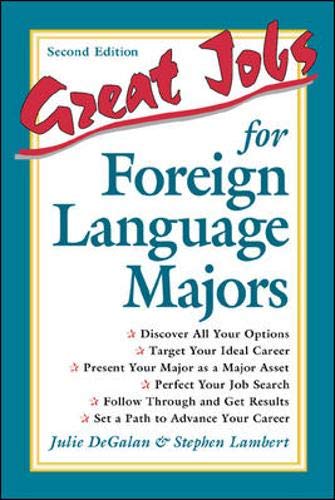 Beispielbild fr Great Jobs for Foreign Language Majors zum Verkauf von Better World Books