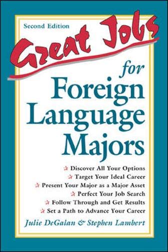 9780658004537: Great Jobs for Foreign Language Majors (Great Jobs For...Series)
