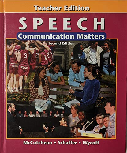 Stock image for Speech: Communication Matters for sale by Allied Book Company Inc.