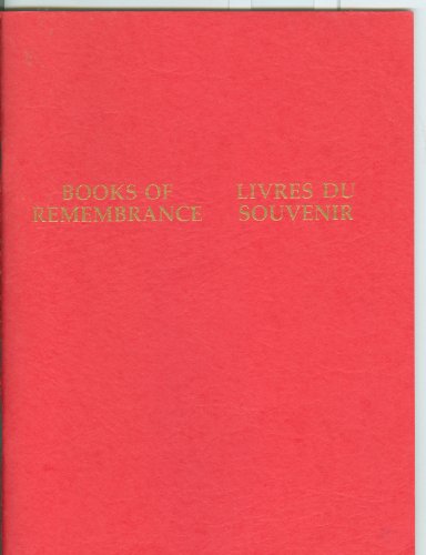 Beispielbild fr Books of Remembrance/ Livres du Souvenir zum Verkauf von Better World Books