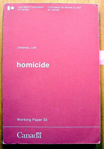 Stock image for Homicide for sale by Better World Books