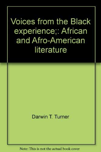 Stock image for Voices from the Black experience;: African and Afro-American literature for sale by Bookmans