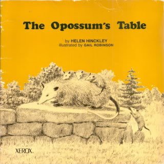 Beispielbild fr The Opossum's Table zum Verkauf von Better World Books: West