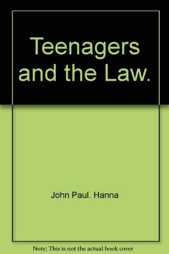 Beispielbild fr Teenagers and the law zum Verkauf von Wonder Book
