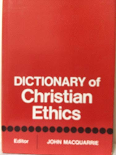 Stock image for Dictionary of Christian Ethics for sale by Vashon Island Books