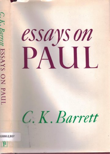 Beispielbild fr Essays on Paul zum Verkauf von Better World Books
