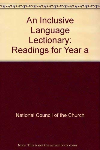 Stock image for An Inclusive-Language Lectionary : Readings for Year A for sale by Better World Books