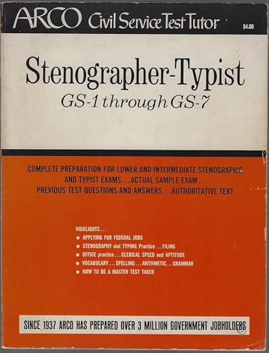 Stenographer-typist;: U.S. Government positions, (Arco civil service test tutor) (9780668000314) by David Reuben Turner