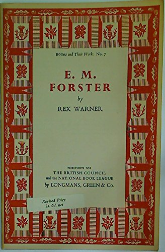 Beispielbild fr E.M. Forster (Arco Literary Critiques) zum Verkauf von GloryBe Books & Ephemera, LLC