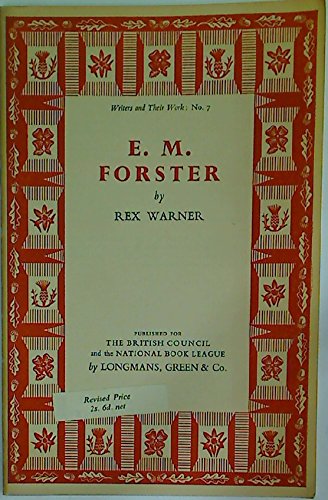 Stock image for E.M. Forster (Arco Literary Critiques) for sale by GloryBe Books & Ephemera, LLC