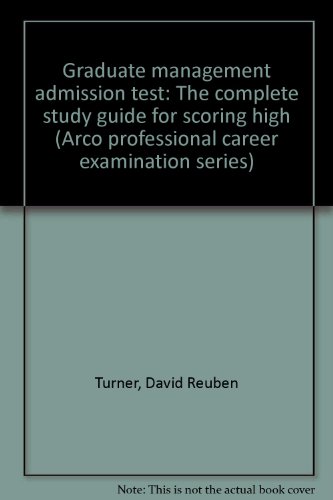 Stock image for Graduate management admission test: The complete study guide for scoring high (Arco professional career examination series) for sale by ThriftBooks-Atlanta