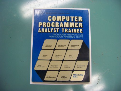 Beispielbild fr Computer programmer analyst trainee (Arco professional career examination series) zum Verkauf von LINDA'S BOOKS AND STUFF