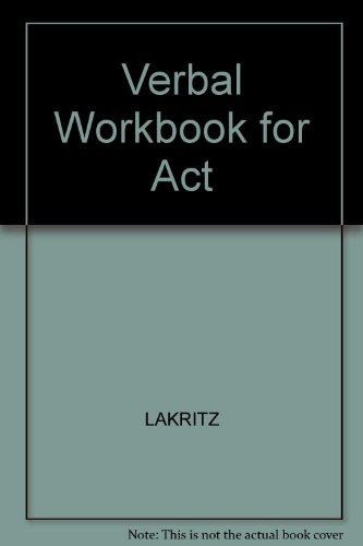 9780668053488: Verbal Workbook for Act