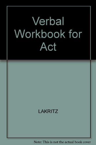 9780668053488: Verbal workbook for the ACT
