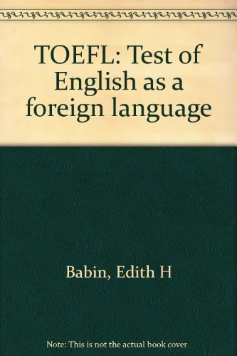 Stock image for TOEFL (Test of English As a Foreign Language) for sale by Better World Books: West