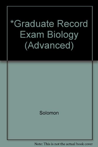 Imagen de archivo de Graduate Record Examination: Biology; Subject Test (Advanced) a la venta por HPB-Red