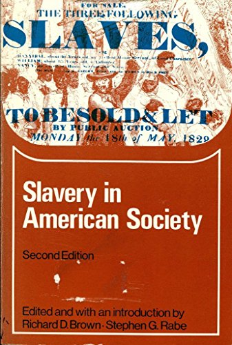 Beispielbild fr Slavery in American society (Problems in American civilization) zum Verkauf von Wonder Book