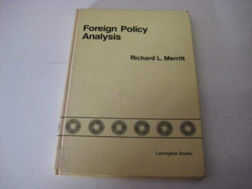 Imagen de archivo de Foreign Policy Analysis a la venta por Better World Books: West