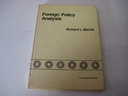 Stock image for Foreign Policy Analysis for sale by Better World Books: West