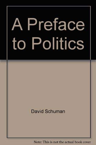 Imagen de archivo de A preface to politics a la venta por JR Books