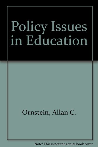 Policy issues in education (9780669003765) by Steven I. Miller